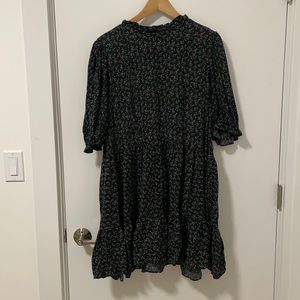 Zara oversized tiered mini dress